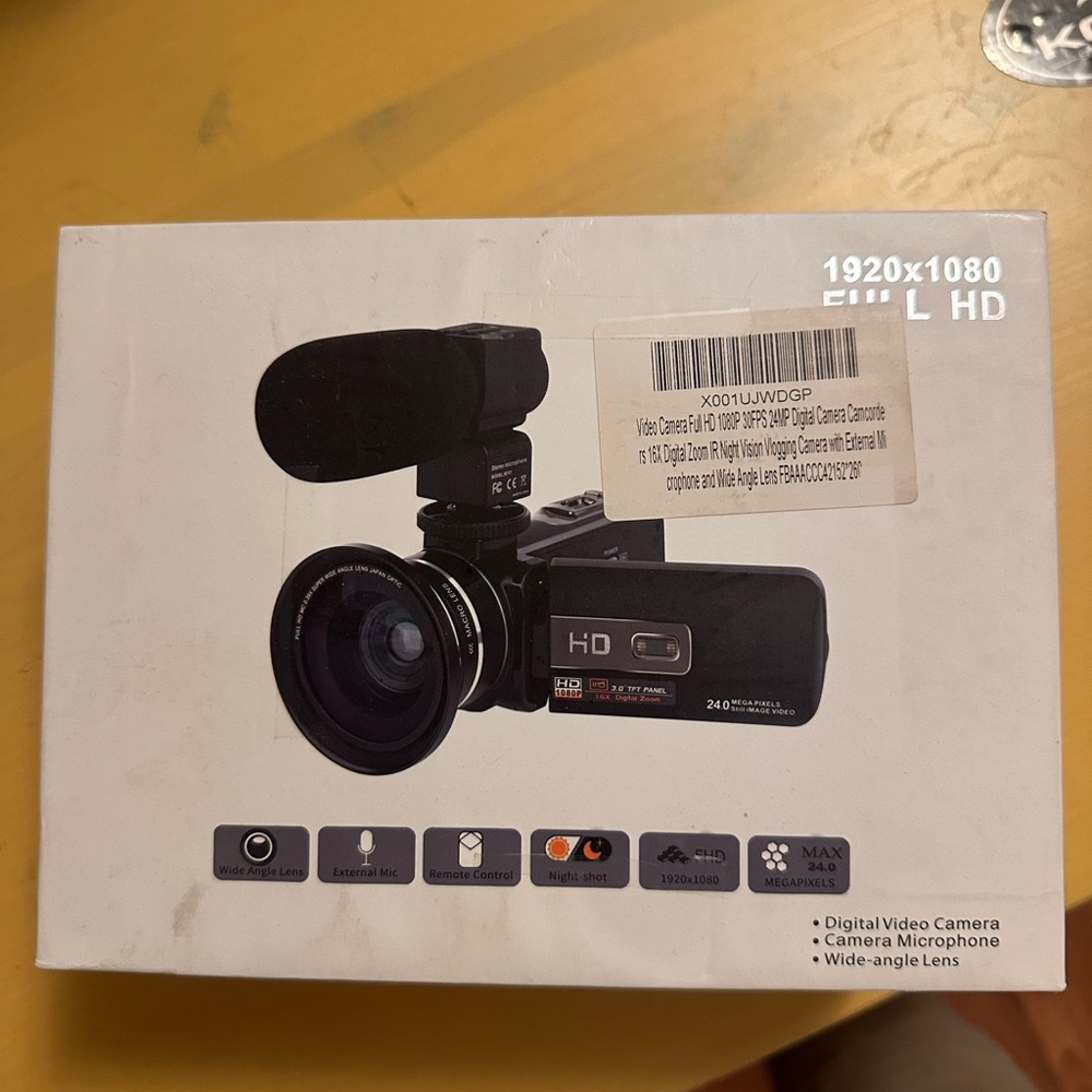 HD Digital Video Camera Camcorder - Black